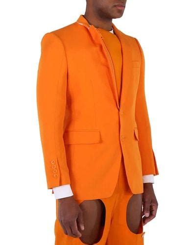 burberry orange suit|burberry suits men.